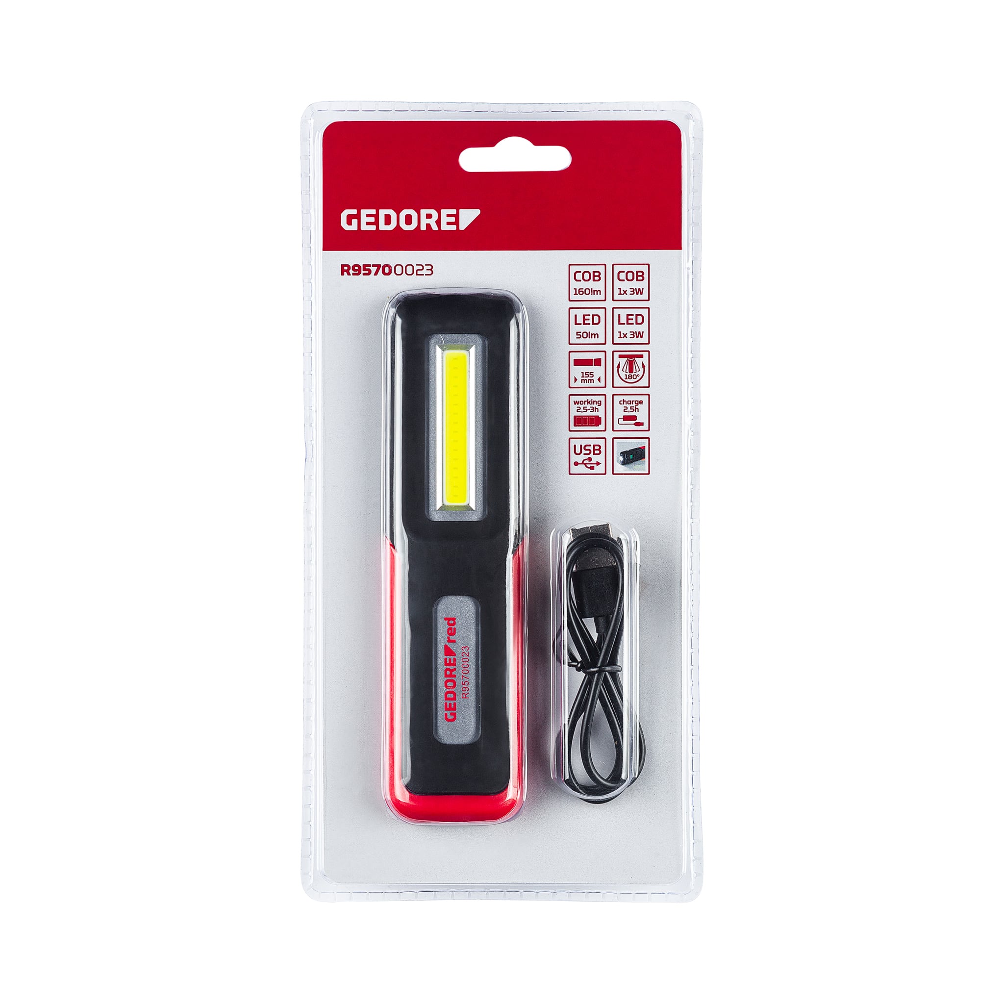 Lanterna Recarregável Com ímã Gedore