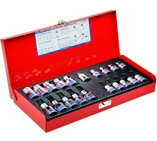 Jogo Soquete Torx 12 Peças 3/8 1/2 King Tony