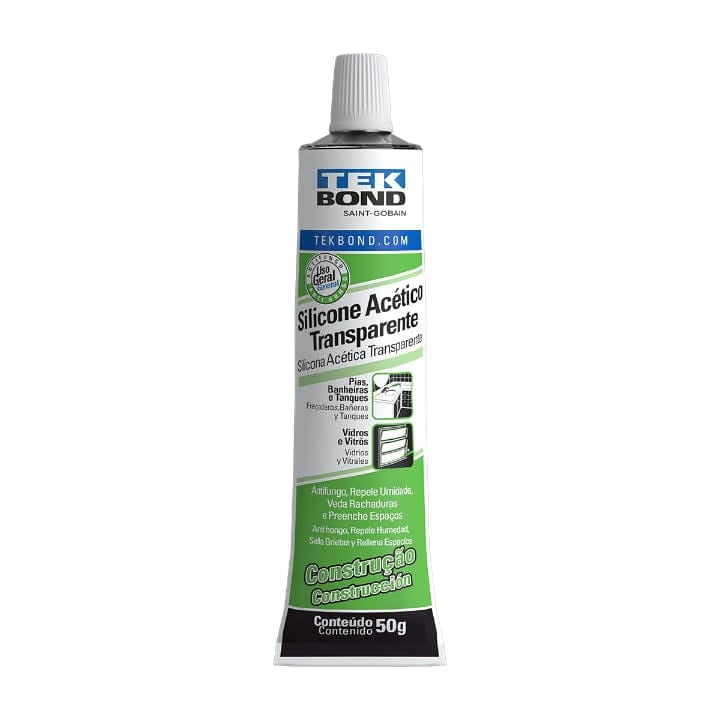 Adesivo De Silicone Acético Transparente Construção 50g – Tekbond Adesivo De Silicone Acético Transparente Construção 50g – Tekbond