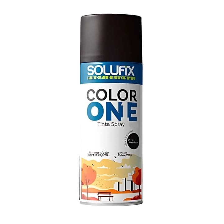 Tinta Spray Solufix Color One Preto Fosco – Uso Geral Tinta Spray Solufix Color One Preto Fosco – Uso Geral