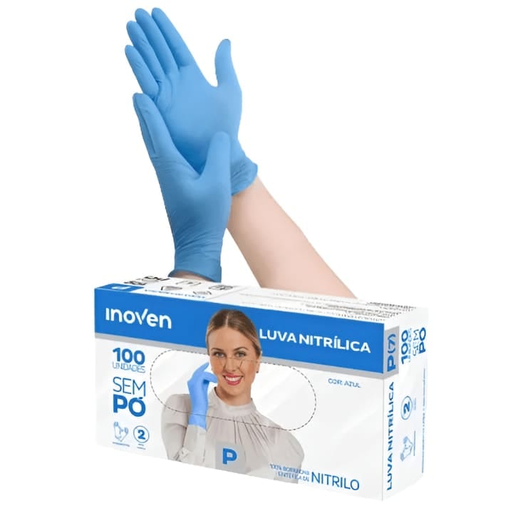 Luva Nitrílica Azul - Inoven