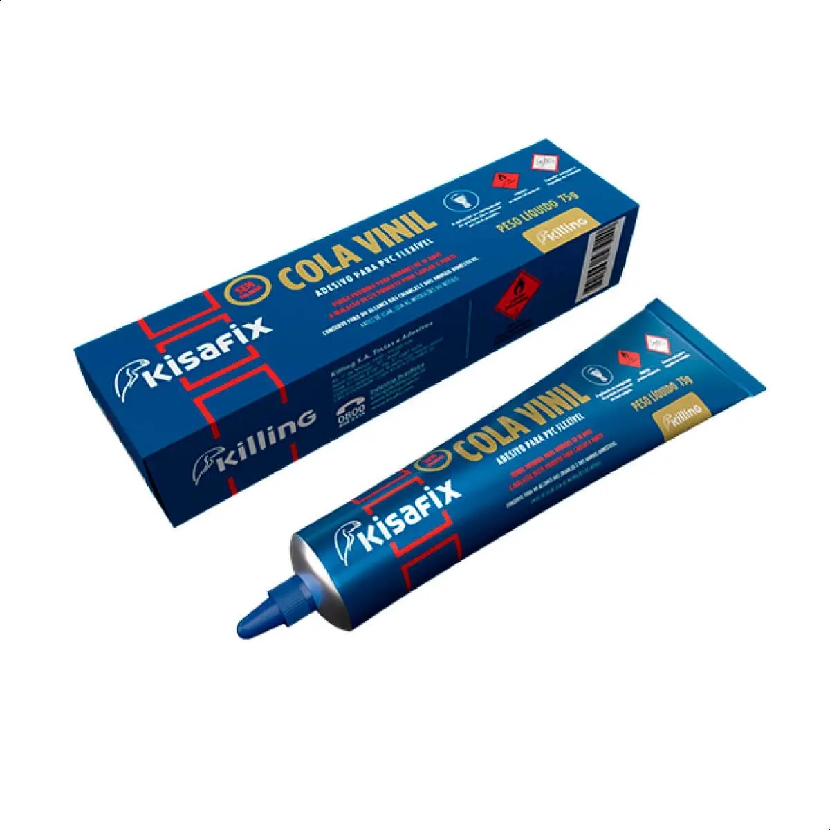 Cola Vinil Para Piscinas, Lonas, Toldos e Barracas Kisafix 75g - Incolor Cola Vinil Para Piscinas, Lonas, Toldos e Barracas Kisafix 75g - Incolor