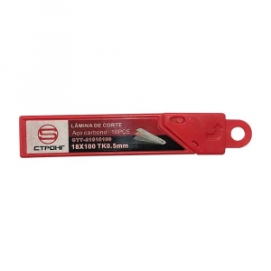 Lâmina de Estilete Importada 18mm - Pack Com 10 Unidades