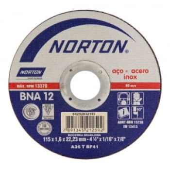 Disco de Corte Bna 12 Reto 7" X 1/16" X 7/8"