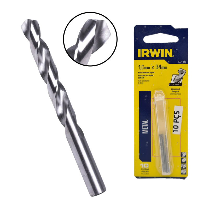 Broca Aço Rápido Irwin Din 338 151 X 13,0 Mm