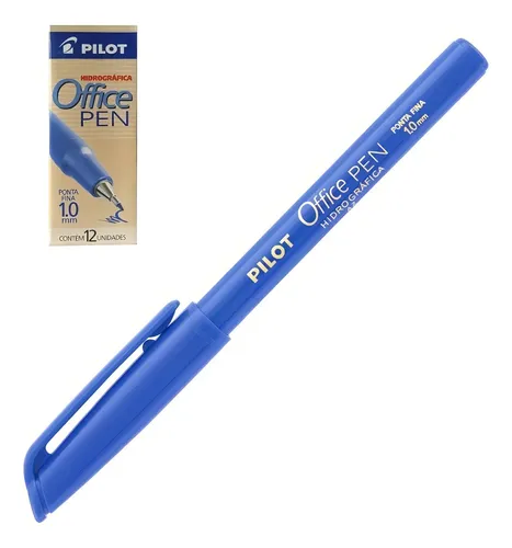 Caneta Hidrográfica Office Pen Azul
